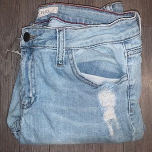 Distressed light was jeans